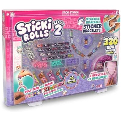 Sticki Rolls Sky Castle Sticki Station S2, adesivi indossabili condivisibili, kit fai da te per gioielli, braccialetti e collane Sticki Rolls Sky Castle Sticki Station S2, adesivi indossabili condivisibili, kit fai da te per gioielli, braccialetti e collane