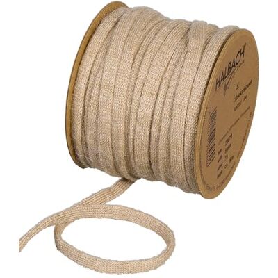 Halbach Seidenbänder Premium spugna di lana (vegana) Larghezza: 8mm Lunghezza: 15m Tubo di filato con filo inseribile per progetti DIY e targhette con nome Colore: beige Halbach Seidenbänder Premium spugna di lana (vegana) Larghezza: 8mm Lunghezza: 15m Tubo di filato con filo inseribile per progetti DIY e targhette con nome Colore: beige