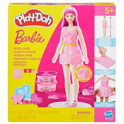 Play-Doh Barbie Cœurs et Coiffure, Coffret de pâte à Modeler Play-Doh Barbie Cœurs et Coiffure, Coffret de pâte à Modeler