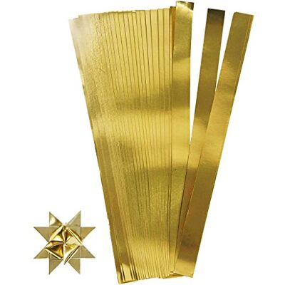 Creativ Strisce di carta a stella, larghezza: 15 mm, profondità: 6,5 mm, oro, 100 pezzi, L: 45 cm Creativ Strisce di carta a stella, larghezza: 15 mm, profondità: 6,5 mm, oro, 100 pezzi, L: 45 cm