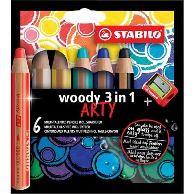 Matite colorate Stabilo woody 3 in 1 ARTY Matite colorate Stabilo woody 3 in 1 ARTY