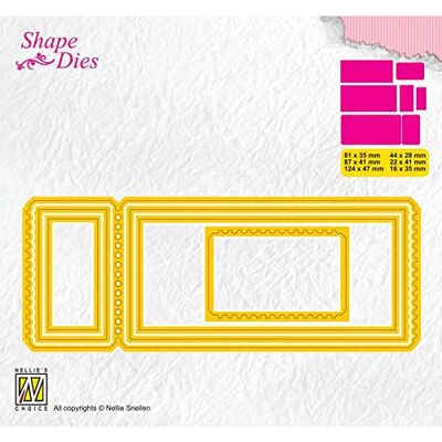 Nellie's Choice , 1.6 x 3.5 cm a 12.4 x 4.7 cm Fustelle, per Creare Biglietti, Natale, Scrapbooking, Fai da Te, DIY, Giallo, 81x35 / 87x41 / 124x47 / 44x28 / 22x41 / 16x35mm Nellie's Choice , 1.6 x 3.5 cm a 12.4 x 4.7 cm Fustelle, per Creare Biglietti, Natale, Scrapbooking, Fai da Te, DIY, Giallo, 81x35 / 87x41 / 124x47 / 44x28 / 22x41 / 16x35mm