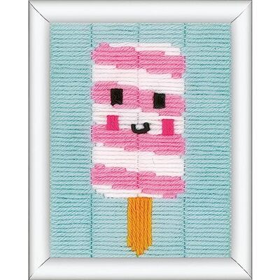 Vervaco Kit Ricamo Principianti Educativo Attività Creative GELATO Canovaccio per Mezzo Punto ca. 12,5 x 16 cm Set Fai Da Te Passatempi Creativi Beginner Long Stitch Embroidery Vervaco Kit Ricamo Principianti Educativo Attività Creative GELATO Canovaccio per Mezzo Punto ca. 12,5 x 16 cm Set Fai Da Te Passatempi Creativi Beginner Long Stitch Embroidery