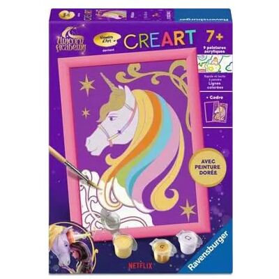 Ravensburger CreArt Kids 13x18 cm Art Number Unicorn Academy: Wildstar Kit per dipingere con i numeri A partire dai 7 anni Ravensburger CreArt Kids 13x18 cm Art Number Unicorn Academy: Wildstar Kit per dipingere con i numeri A partire dai 7 anni