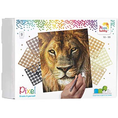 Pracht Creatives Hobby Pixel Scatola regalo a mosaico per bambini, immagine pixel di circa 30,5 x 38,1 cm, semplice sistema a innesto con sassolini in bioplastica, senza stirare e incollare Pracht Creatives Hobby Pixel Scatola regalo a mosaico per bambini, immagine pixel di circa 30,5 x 38,1 cm, semplice sistema a innesto con sassolini in bioplastica, senza stirare e incollare