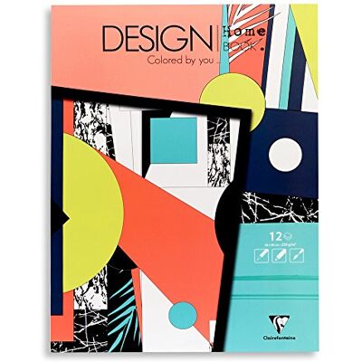 Clairefontaine Blocco "Design Home Book" da 12 fogli stampati 250g/m² da colorare misura 30x40cm Hobby creativi e colorare Adulti e Bambini Tema Grafico 6 Motivi x2 Fles Clairefontaine Blocco "Design Home Book" da 12 fogli stampati 250g/m² da colorare misura 30x40cm Hobby creativi e colorare Adulti e Bambini Tema Grafico 6 Motivi x2 Fles