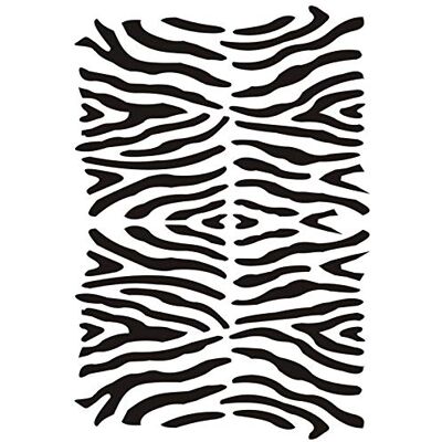 ideen mit herz Stencil in plastica laser, DIN A4, sfondo design creativo da parete, tessuti, carta, scrapbooking (zebra) ideen mit herz Stencil in plastica laser, DIN A4, sfondo design creativo da parete, tessuti, carta, scrapbooking (zebra)