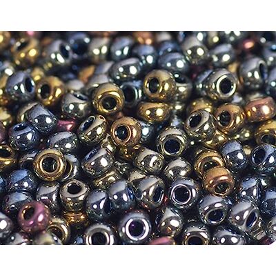 TOHO Perline giapponesi rocciose galvanizzate multicolore 2,2 mm.11/0 100 gr. TOHO Perline giapponesi rocciose galvanizzate multicolore 2,2 mm.11/0 100 gr.