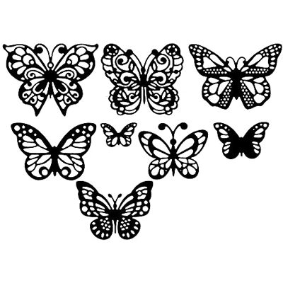 ideen mit herz Stencil Farfalle / Design 2 8 pezzi ideen mit herz Stencil Farfalle / Design 2 8 pezzi
