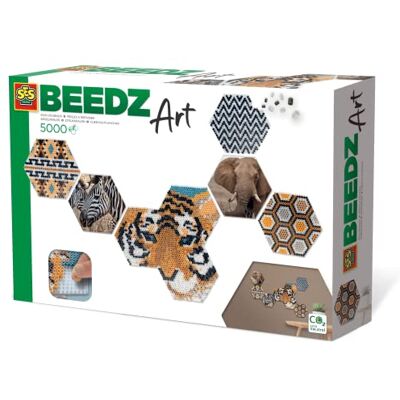 Creative Beedz Art-Hex Tiles Safari, Colori Assortiti Creative Beedz Art-Hex Tiles Safari, Colori Assortiti