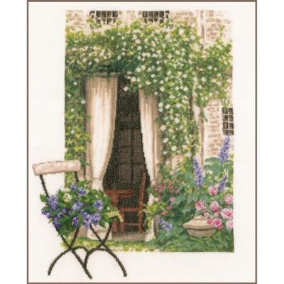Lanarte Punto Croce Contato LA Nostra Vista sul Giardino Decorativi Set Fai da Te Creativo Adulti Ricamo Casa Decor Arte da Parete Kit per Hobby Cross Stitch, Cotone, Multicolor, ca. 34 x 45 cm Lanarte Punto Croce Contato LA Nostra Vista sul Giardino Decorativi Set Fai da Te Creativo Adulti Ricamo Casa Decor Arte da Parete Kit per Hobby Cross Stitch, Cotone, Multicolor, ca. 34 x 45 cm