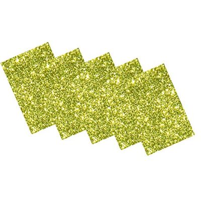 folia -Gomma espansa Glitterata II, autoadesiva, su Un Lato, 5 Fogli di Colore Verde Chiaro, 20 x 29 cm, Circa 2 mm di Spessore, per Decorare e Creare Adesivi, folia -Gomma espansa Glitterata II, autoadesiva, su Un Lato, 5 Fogli di Colore Verde Chiaro, 20 x 29 cm, Circa 2 mm di Spessore, per Decorare e Creare Adesivi,