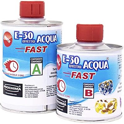 PROCHIMA RESINA EPOSSIDICA TRASPARENTE, E-30 FAST A+B, Certificata Atossica, 320 GR PROCHIMA RESINA EPOSSIDICA TRASPARENTE, E-30 FAST A+B, Certificata Atossica, 320 GR