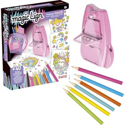Lansay – MAGIC LIGN – Proiettore Tascabile Kawaii bambino dai 6 anni – Imparare a disegnare per riproduzione con più di 40 modelli da proiettare – Attività creativa nomade con borsa di trasporto Lansay – MAGIC LIGN – Proiettore Tascabile Kawaii bambino dai 6 anni – Imparare a disegnare per riproduzione con più di 40 modelli da proiettare – Attività creativa nomade con borsa di trasporto
