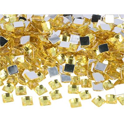 Innspiro - Z2150803 - Giallo quadrato 8x8 mm - Pietre acriliche Innspiro - Z2150803 - Giallo quadrato 8x8 mm - Pietre acriliche