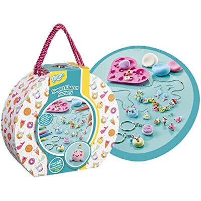 Totum Sweet Charm Factory: Crea i Tuoi Orecchini, collane e Portachiavi con Argilla da Modellare Colorata e pennarelli. Totum Sweet Charm Factory: Crea i Tuoi Orecchini, collane e Portachiavi con Argilla da Modellare Colorata e pennarelli.