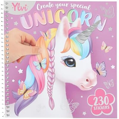 Depesche 13750 Ylvi Create Your Special Unicorn Libro di Adesivi Dress Me Up con 24 Pagine di Motivi con unicorni da Decorare, incl. 11 Pagine di Adesivi con Accessori Depesche 13750 Ylvi Create Your Special Unicorn Libro di Adesivi Dress Me Up con 24 Pagine di Motivi con unicorni da Decorare, incl. 11 Pagine di Adesivi con Accessori