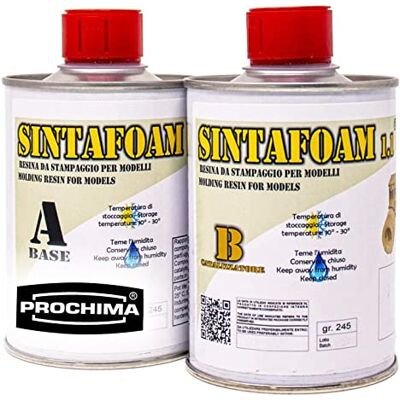 PROCHIMA Resina poliuretanica Sintafoam, prototipazione, modellismo, Neutro A+B, 500 gr PROCHIMA Resina poliuretanica Sintafoam, prototipazione, modellismo, Neutro A+B, 500 gr