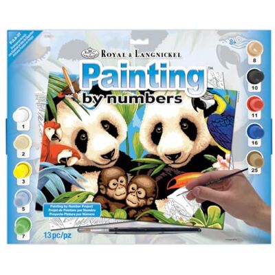 Royal & Langnickel Royal Brush Junior Large Paint By Number Kit 15-1/4" X 11-1/4"-Endangered Animals Royal & Langnickel Royal Brush Junior Large Paint By Number Kit 15-1/4" X 11-1/4"-Endangered Animals