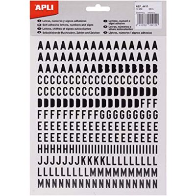 APLI Adesivi con lettere, numeri, segni 10 mm APLI Adesivi con lettere, numeri, segni 10 mm