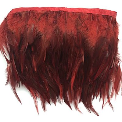 Sowder , bordo sfrangiato con piume di gallo per decorazione di abiti da cerimonia, confezione da 4,6 m (Bordeaux) Sowder , bordo sfrangiato con piume di gallo per decorazione di abiti da cerimonia, confezione da 4,6 m (Bordeaux)
