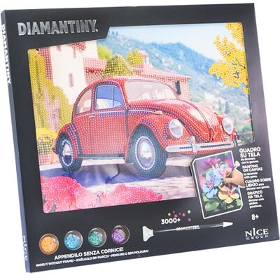 Diamantiny Retro Red Car - Set mosaico arte cristallo Diamantiny Retro Red Car - Set mosaico arte cristallo