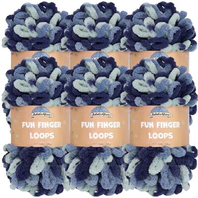 BambooMN JubileeYarn Fun Finger Loops Yarn Jumbo poliestere 100 g/matassa Pegasus 6 matasse BambooMN JubileeYarn Fun Finger Loops Yarn Jumbo poliestere 100 g/matassa Pegasus 6 matasse