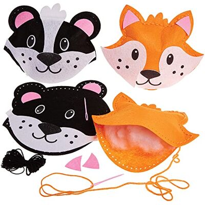 Baker Ross Kit Portacandele in Legno Autunnali set di 4, Kit per Bambini Baker Ross Kit Portacandele in Legno Autunnali set di 4, Kit per Bambini
