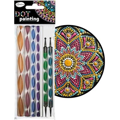Aladine Kit Dot Painting – 7 Strumenti & 9 Punte – per Mandala, Ciottoli, Legno, Tessuti, Tele, Dotting Pittura Punti – Hobby Creativi, Multicolore Aladine Kit Dot Painting – 7 Strumenti & 9 Punte – per Mandala, Ciottoli, Legno, Tessuti, Tele, Dotting Pittura Punti – Hobby Creativi, Multicolore