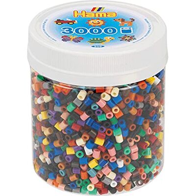 Hama Perle 209-67 – Perline da stirare in barattolo con circa 3000 perline midi con diametro di 5 mm, in 22 diversi colori, divertimento creativo per grandi e piccini Hama Perle 209-67 – Perline da stirare in barattolo con circa 3000 perline midi con diametro di 5 mm, in 22 diversi colori, divertimento creativo per grandi e piccini