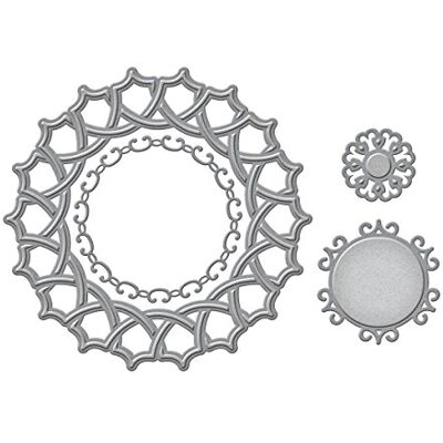 Spellbinders Shapeabilities Napoli Medaglione Die, in Metallo, Colore: Marrone Spellbinders Shapeabilities Napoli Medaglione Die, in Metallo, Colore: Marrone