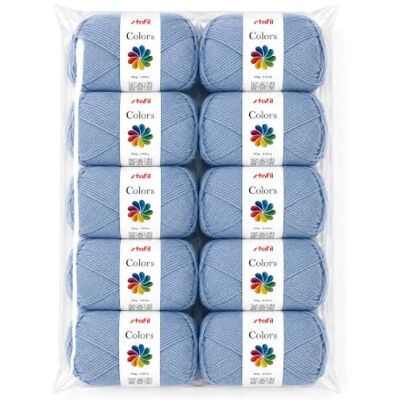 Stafil Colors Set da 10 Gomitoli Colore lavanda – 10 Gomitoli da 50 g (500 g Totali) – Lana Acrilica per Uncinetto, Maglia, Amigurumi, Crochet e Lavori Creativi Stafil Colors Set da 10 Gomitoli Colore lavanda – 10 Gomitoli da 50 g (500 g Totali) – Lana Acrilica per Uncinetto, Maglia, Amigurumi, Crochet e Lavori Creativi