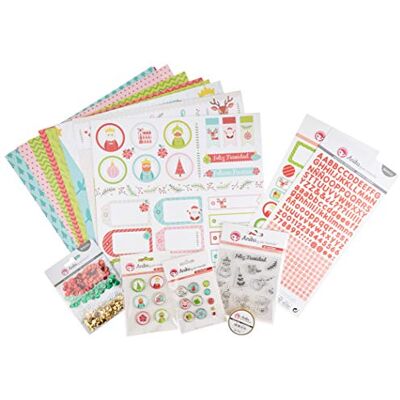 Anita y Su Mundo Kit di accessori per scrapbooking, motivo: carte, adesivi, piastrine, adesivi, adesivi, timbri, alfabeto adesivo), carta, multicolore, 30,5 x 30,5 cm Anita y Su Mundo Kit di accessori per scrapbooking, motivo: carte, adesivi, piastrine, adesivi, adesivi, timbri, alfabeto adesivo), carta, multicolore, 30,5 x 30,5 cm