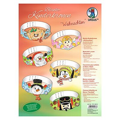 URSUS - Corone per Bambini Natale, Colore Bianco, URSUS - Corone per Bambini Natale, Colore Bianco,