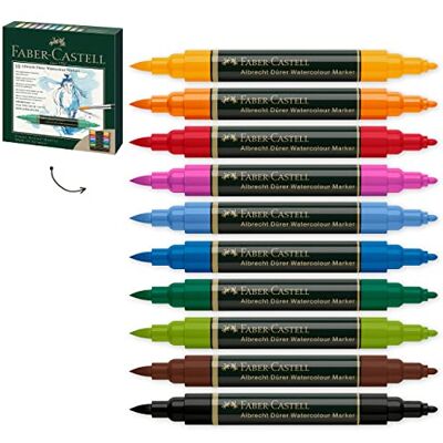 Faber-Castell 160310 Marker acquerellabili Albrecht Dürer, confezione da 10 Faber-Castell 160310 Marker acquerellabili Albrecht Dürer, confezione da 10
