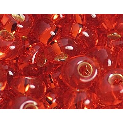 TOHO Perline giapponesi magatama argento rosso 3 mm. 100 g. TOHO Perline giapponesi magatama argento rosso 3 mm. 100 g.
