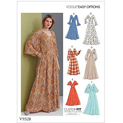 Mc Call McCall's V9328, Moda, Cucito, Modello, Carta Tessuto, Bianco, 6-8-10-12-14 Mc Call McCall's V9328, Moda, Cucito, Modello, Carta Tessuto, Bianco, 6-8-10-12-14