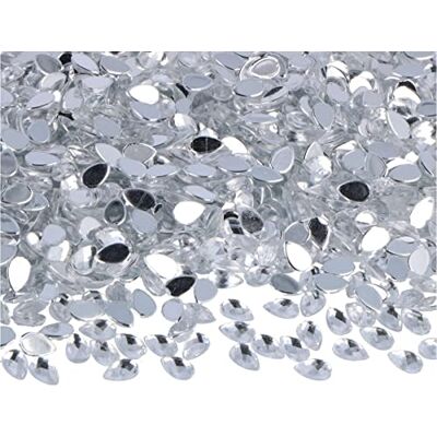 INNSPIRO Gemelli decorativi acrilici goccia trasparente 5 x 8 mm. 5000 u.Ca. INNSPIRO Gemelli decorativi acrilici goccia trasparente 5 x 8 mm. 5000 u.Ca.