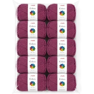 Stafil Colors Set da 10 Gomitoli Colore cipolla – 10 Gomitoli da 50 g (500 g Totali) – Lana Acrilica per Uncinetto, Maglia, Amigurumi, Crochet e Lavori Creativi Stafil Colors Set da 10 Gomitoli Colore cipolla – 10 Gomitoli da 50 g (500 g Totali) – Lana Acrilica per Uncinetto, Maglia, Amigurumi, Crochet e Lavori Creativi