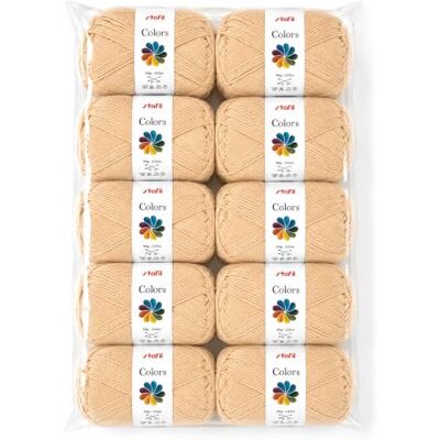 Stafil Colors Set da 10 Gomitoli Colore cammello – 10 Gomitoli da 50 g (500 g Totali) – Lana Acrilica per Uncinetto, Maglia, Amigurumi, Crochet e Lavori Creativi Stafil Colors Set da 10 Gomitoli Colore cammello – 10 Gomitoli da 50 g (500 g Totali) – Lana Acrilica per Uncinetto, Maglia, Amigurumi, Crochet e Lavori Creativi