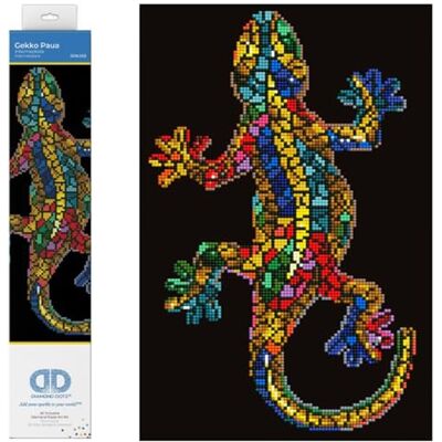 DIAMOND DOTZ Diamond Dot DD6.002 Gekko, tessuto, multicolore, 27 cm x 41 cm x 1 cm DIAMOND DOTZ Diamond Dot DD6.002 Gekko, tessuto, multicolore, 27 cm x 41 cm x 1 cm