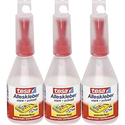 Tesa Colla universale, in set a 3 flaconi vuoti da 90 g Tesa Colla universale, in set a 3 flaconi vuoti da 90 g