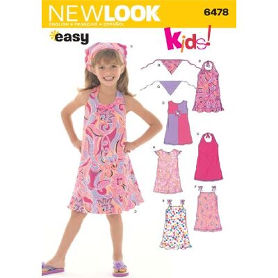 New Look cartamodello 6478: Abiti da Bambino, Taglia A, Carta, Multicolore, A (3-4-5-6-7-8) New Look cartamodello 6478: Abiti da Bambino, Taglia A, Carta, Multicolore, A (3-4-5-6-7-8)
