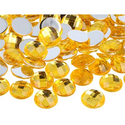 INNSPIRO Gemelli decorativi acrilici cerchio giallo 18 mm. 200 u.Ca. INNSPIRO Gemelli decorativi acrilici cerchio giallo 18 mm. 200 u.Ca.