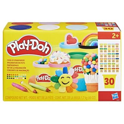 Play-Doh Valigetta della Fantasia, Confezione da 30 vasetti di Pasta modellabile per Bambini e Bambine dai 2 Anni in su, vasetti da 56 g, atossico Play-Doh Valigetta della Fantasia, Confezione da 30 vasetti di Pasta modellabile per Bambini e Bambine dai 2 Anni in su, vasetti da 56 g, atossico