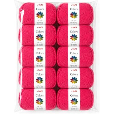 Stafil Colors Set da 10 Gomitoli Colore ciliegia – 10 Gomitoli da 50 g (500 g Totali) – Lana Acrilica per Uncinetto, Maglia, Amigurumi, Crochet e Lavori Creativi Stafil Colors Set da 10 Gomitoli Colore ciliegia – 10 Gomitoli da 50 g (500 g Totali) – Lana Acrilica per Uncinetto, Maglia, Amigurumi, Crochet e Lavori Creativi
