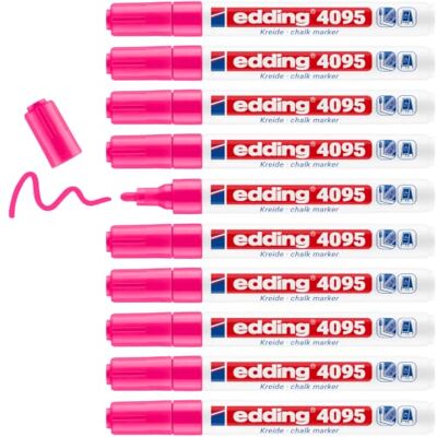 Edding Window – Set di 10 pennarelli a punta conica per lavagna nero 2 a 3 mm fluorescente Rose Edding Window – Set di 10 pennarelli a punta conica per lavagna nero 2 a 3 mm fluorescente Rose