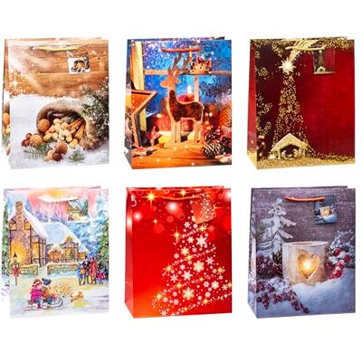 TSI 87310 sacchetto regalo Natale Serie 10, confezione da, misura: grande (32 x 26 x 13,5 cm) TSI 87310 sacchetto regalo Natale Serie 10, confezione da, misura: grande (32 x 26 x 13,5 cm)