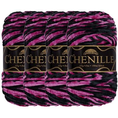 BambooMN JubileeYarn Filato di ciniglia, peso pettinato, 100 g/matassa, Avalon, 4 matasse BambooMN JubileeYarn Filato di ciniglia, peso pettinato, 100 g/matassa, Avalon, 4 matasse