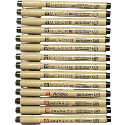 Sakura Micron 05 Fineliner 6 Colori Assortiti Sakura Micron 05 Fineliner 6 Colori Assortiti